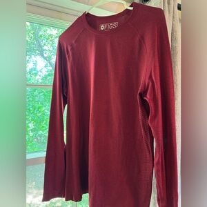 Figs men’s red scrub shirt small